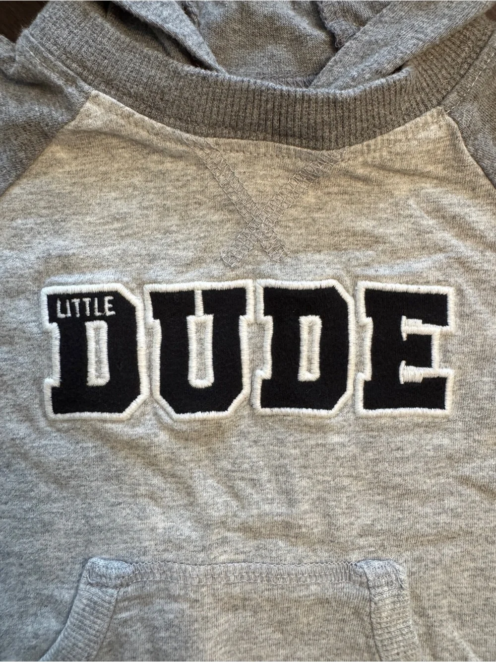 Carter's Gray Hooded Baby Romper